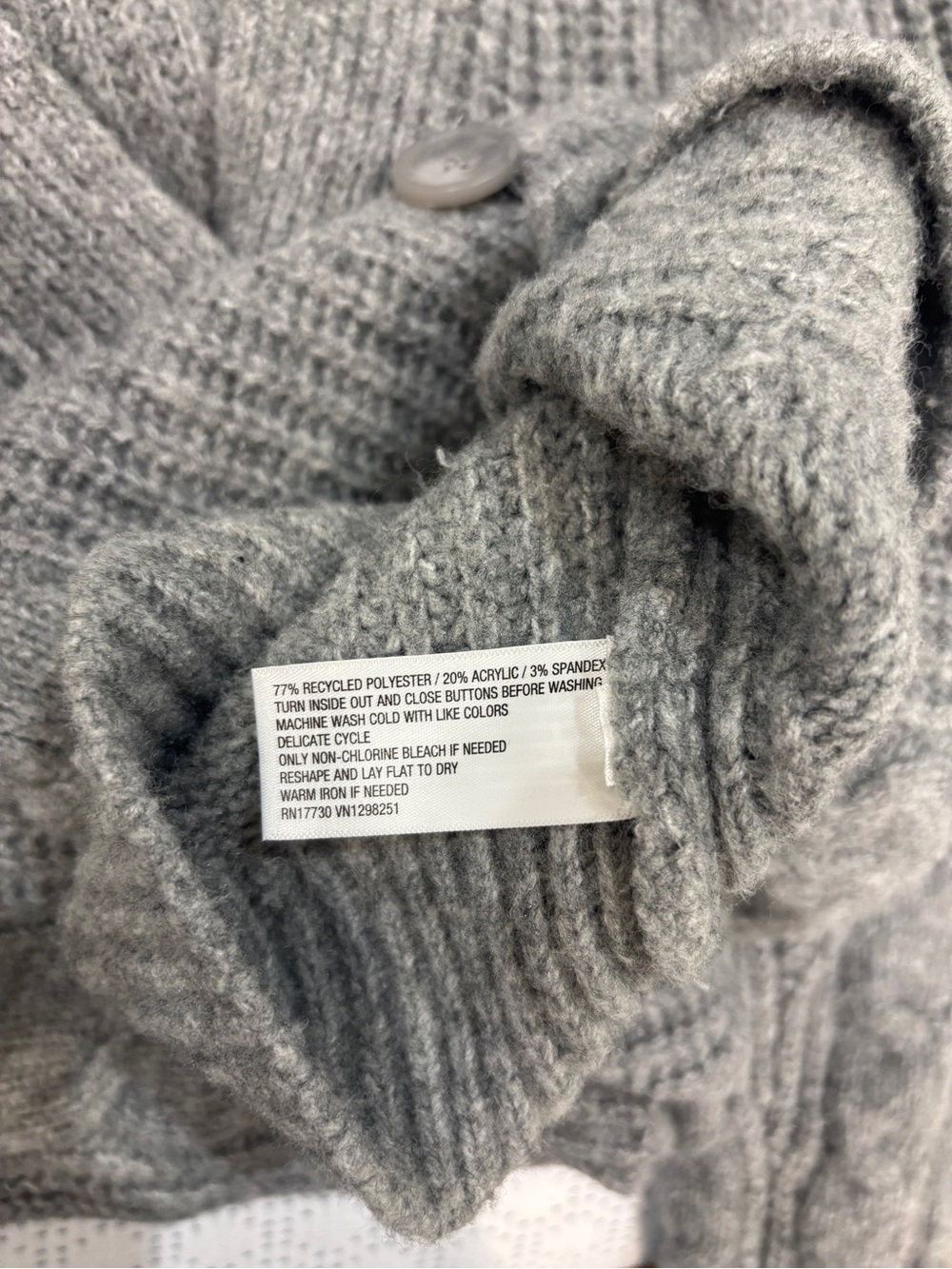 Universal Thread Gray Cable-Knit Button Cardigan - Picture 4 of 4